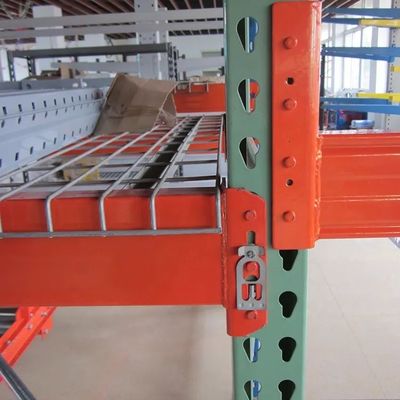 American Teardrop Pallet Rack Beams Groen en Oranje Heavy Duty Warehouse Racking