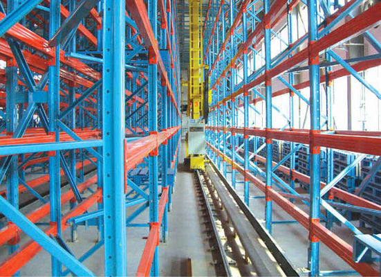 OEM-opslag Volledig geautomatiseerd magazijnsysteem ASRS Geel Blauw Kleur