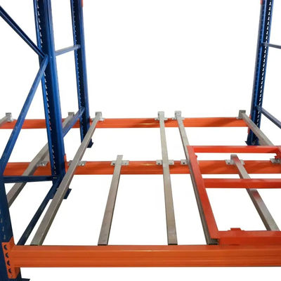 Hoge dichtheid opslagruimte Push Back Palet Racking aangepast