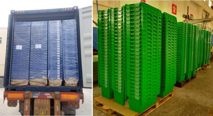Logistieke verpakkingen Verhuizing Plastic Tote Storage Bins Grote stapelbare Nestable met deksel 5