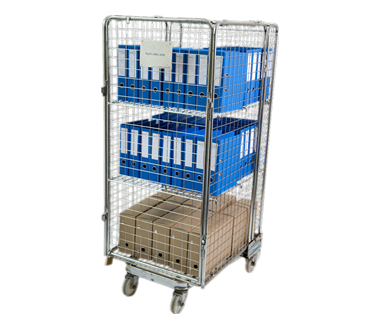 Wire Mesh Steel Nesting Security Roll Cage Trolley Folding voor opslag in pakhuizen 1