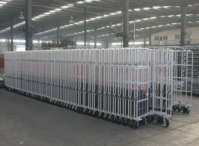 Wire Mesh Steel Nesting Security Roll Cage Trolley Folding voor opslag in pakhuizen 3
